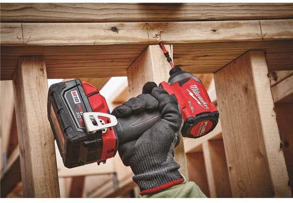 Milwaukee (MLW 2853-22) M18 Fuel 1/4IN Hex Impact Driver XC Kit & Klein Tools 66001 2-in-1 Impact Socket, Socket Wrench Sizes 3/4-Inch and 9/16-Inch Hex, 12-Point Deep Socket with 1/2-Inch Drive