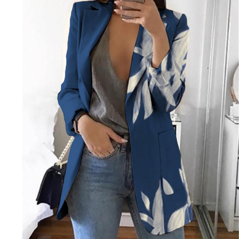 Women's Fashionable Asymmetric Printed Suit