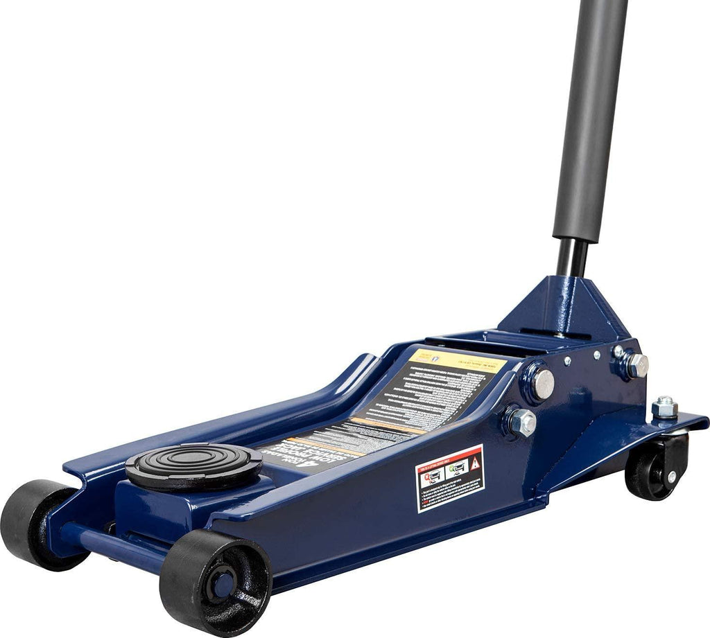 TCE AT84007U Torin Hydraulic Low Profile Service/Floor Jack with Dual Piston  Lift Pump, 4 Ton (8,000 lb) Capacity, Blue
