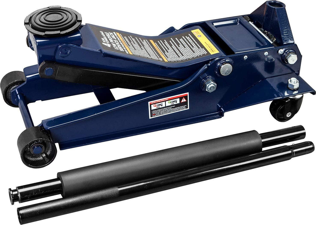 TCE AT84007U Torin Hydraulic Low Profile Service/Floor Jack with Dual Piston  Lift Pump, 4 Ton (8,000 lb) Capacity, Blue