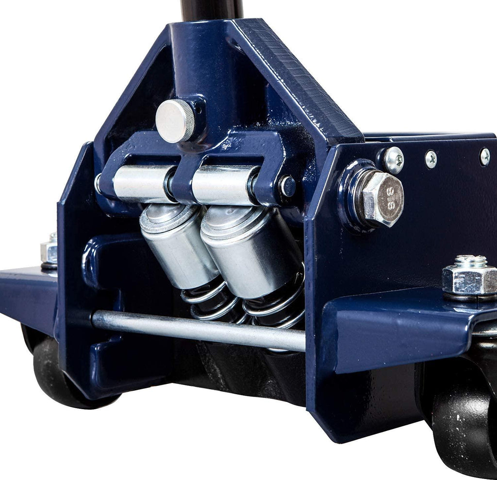 TCE AT84007U Torin Hydraulic Low Profile Service/Floor Jack with Dual Piston  Lift Pump, 4 Ton (8,000 lb) Capacity, Blue