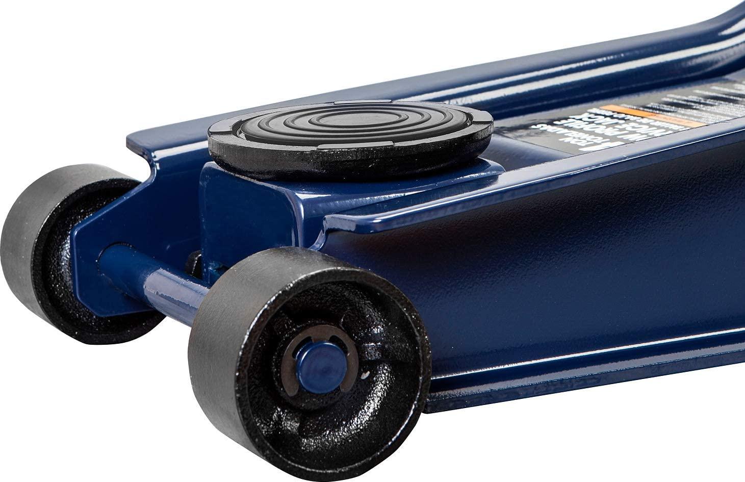 TCE AT84007U Torin Hydraulic Low Profile Service/Floor Jack with Dual Piston  Lift Pump, 4 Ton (8,000 lb) Capacity, Blue