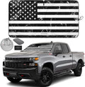 Autoamerics 1-Piece Windshield Sun Shade Grunge B&amp;W American Flag USA  - Foldable Car Front Window Sunshade for Most Sedans SUV Truck - Blocks Max UV Rays and Keeps Your Vehicle Cool - Large