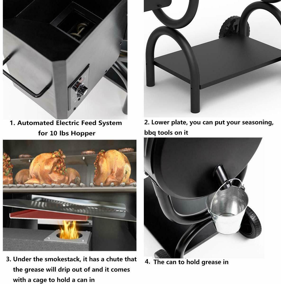 2021 Pellet Grill 8 in 1 BBQ Smoker Digital Control ZPG-550B