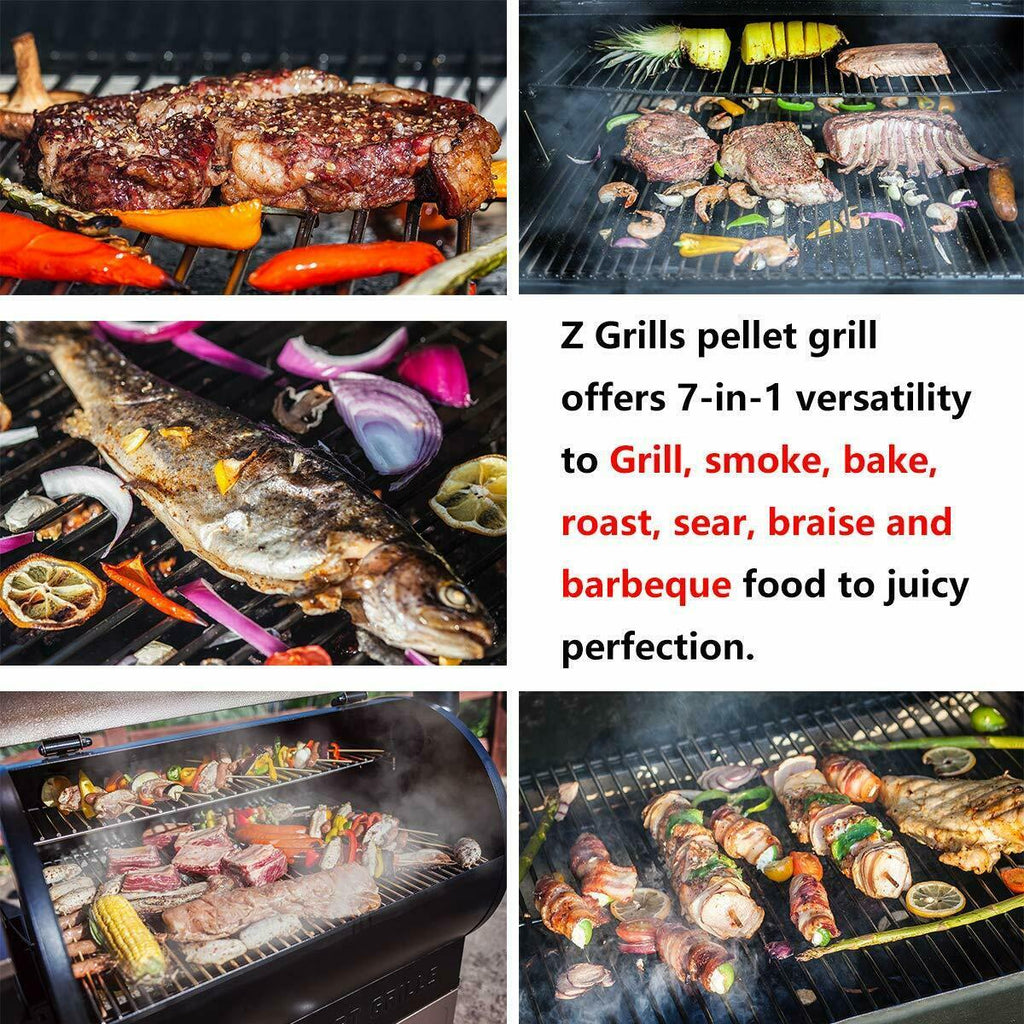 2021 Pellet Grill 8 in 1 BBQ Smoker Digital Control ZPG-550B