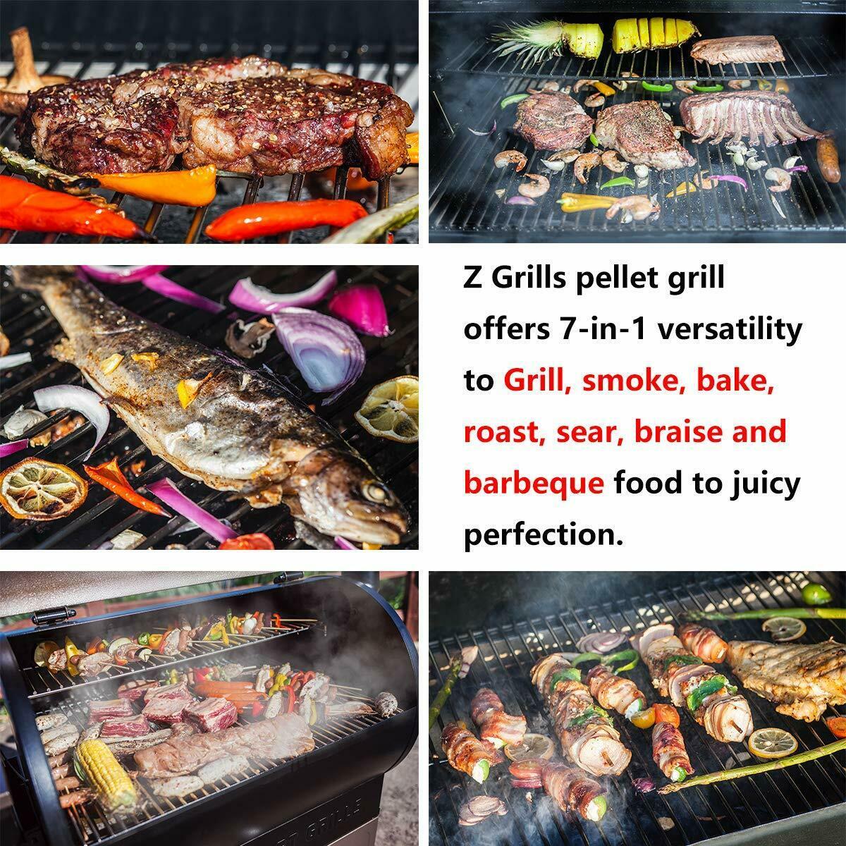 2021 Pellet Grill 8 in 1 BBQ Smoker Digital Control ZPG-550B