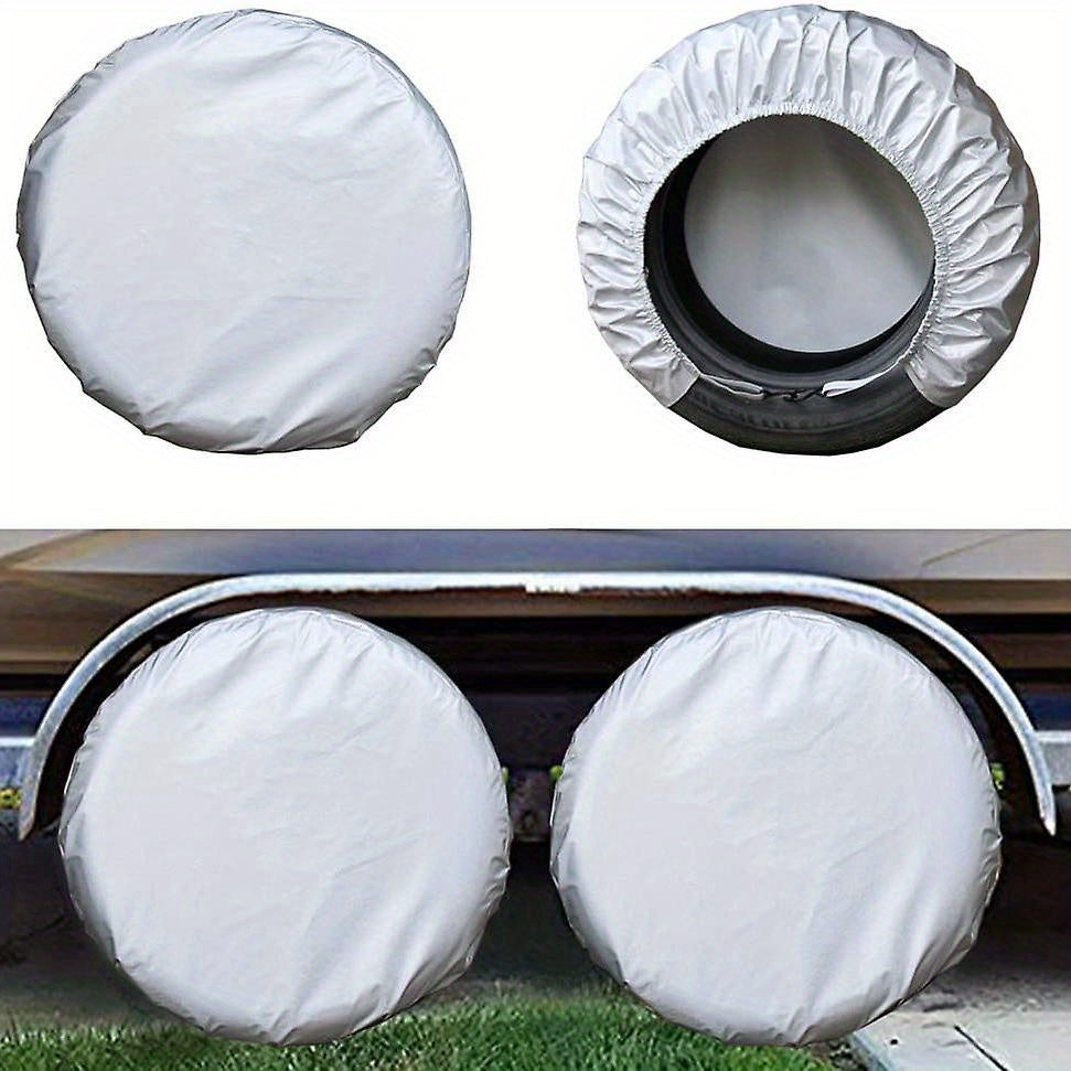4 Pack Waterproof Tire Covers: Protect Your RV Trailer Camper Wheels from Corrosion!