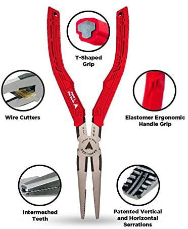 VAMPLIERS. Best Made Pliers! 6-PC Set S6AP Patented Screw Extractions Pliers. Extract Stripped Stuck Security, Corroded or Rusted Screws/Nuts/Bolts + Super Combo Scissors and Tool Pouch