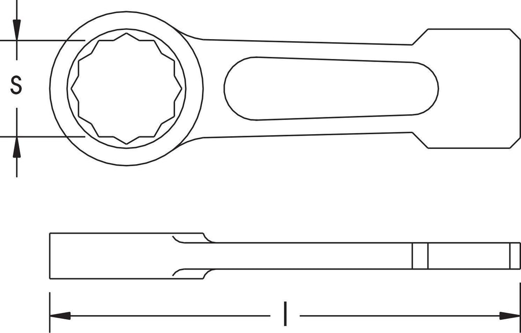 CS UniEX201B-170UA Non-SparAluminum Bronze (Albr) 3-1/8 in 12 Point Box End StriWrench