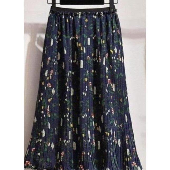 ruffled floral midi skirt