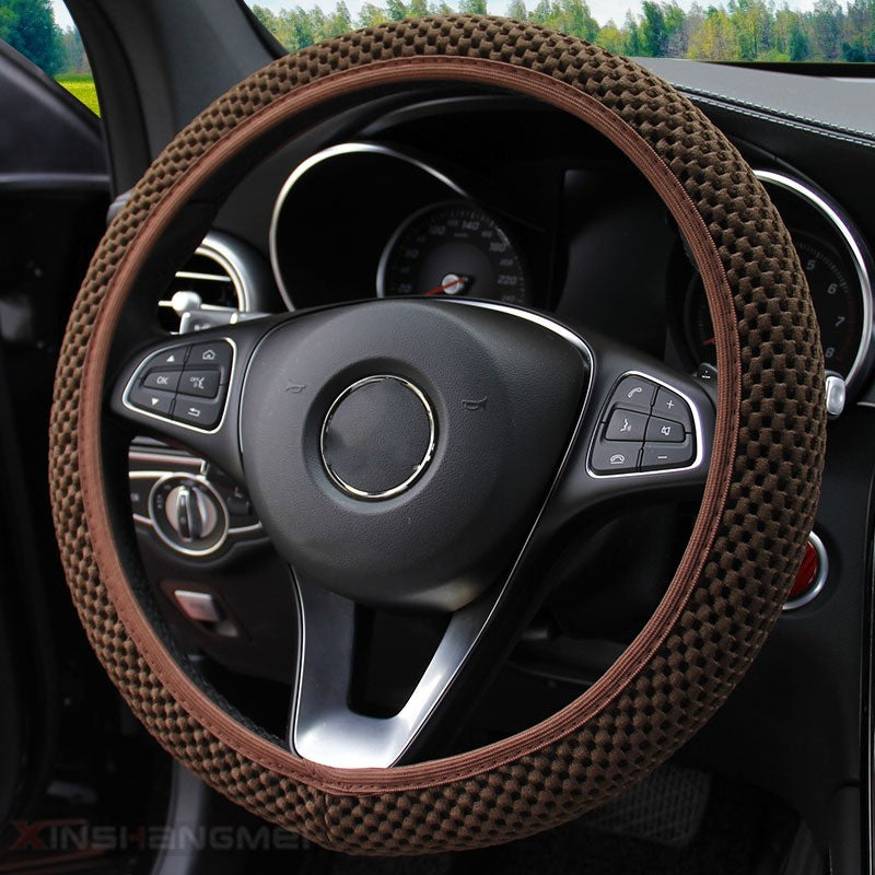 Upgrade Your Ride With A Carbon Fiber Sports Steering Wheel Cover!