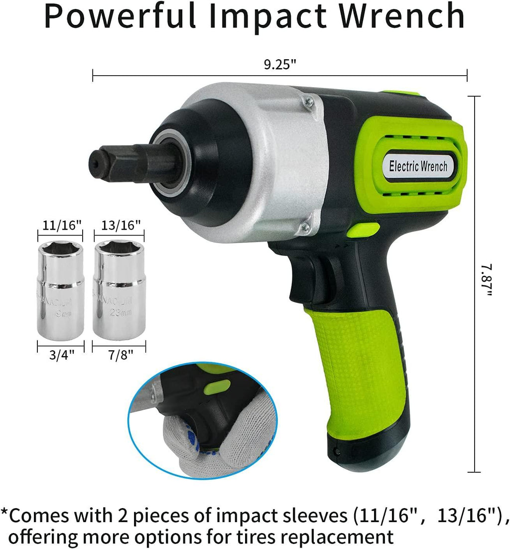 E-HEELP Car Jack Hydraulic 5Ton 12V Electric Car Jack Kit (Lifting Range: 6.1-20.86 inch) with Impact Wrench & Inflator for Car SUV Sedan MPV with LCD & Tire Pressure Display