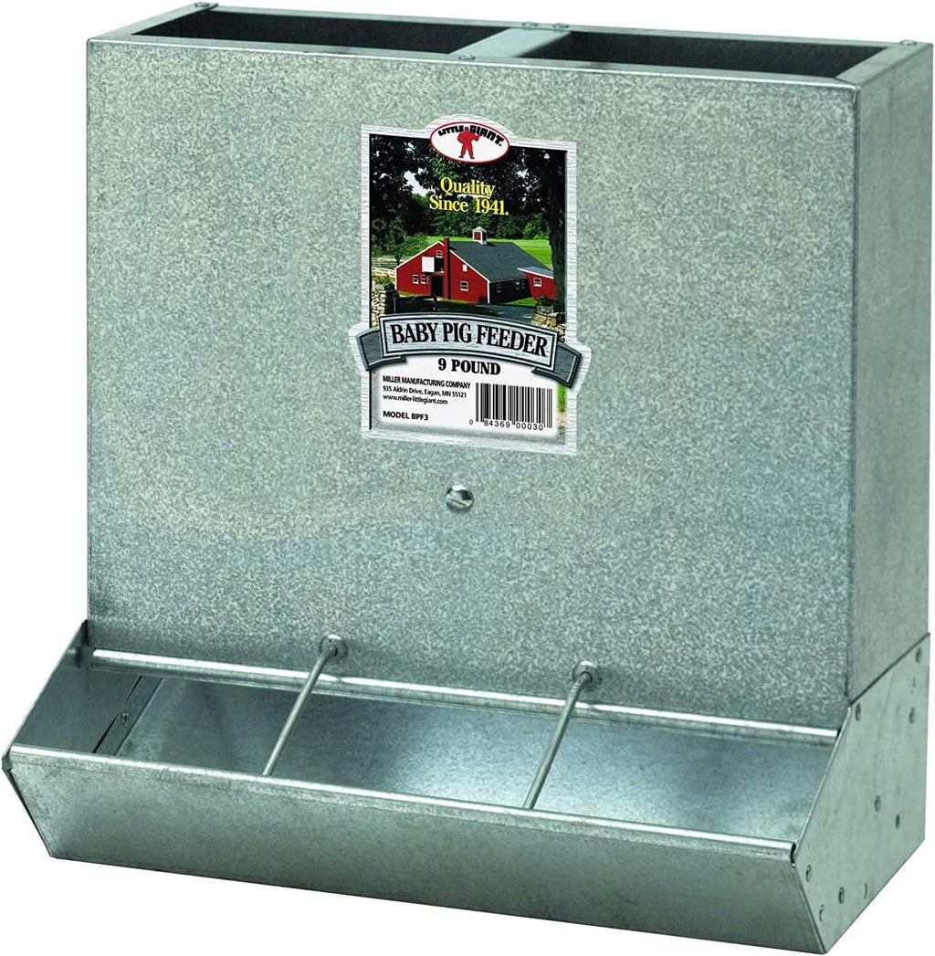 Little Giant BPF3 Heavy Duty Mountable 3 Hole Baby Piglet Livestock Trough Feeder, 9 Pound Capacity (6 Pack)
