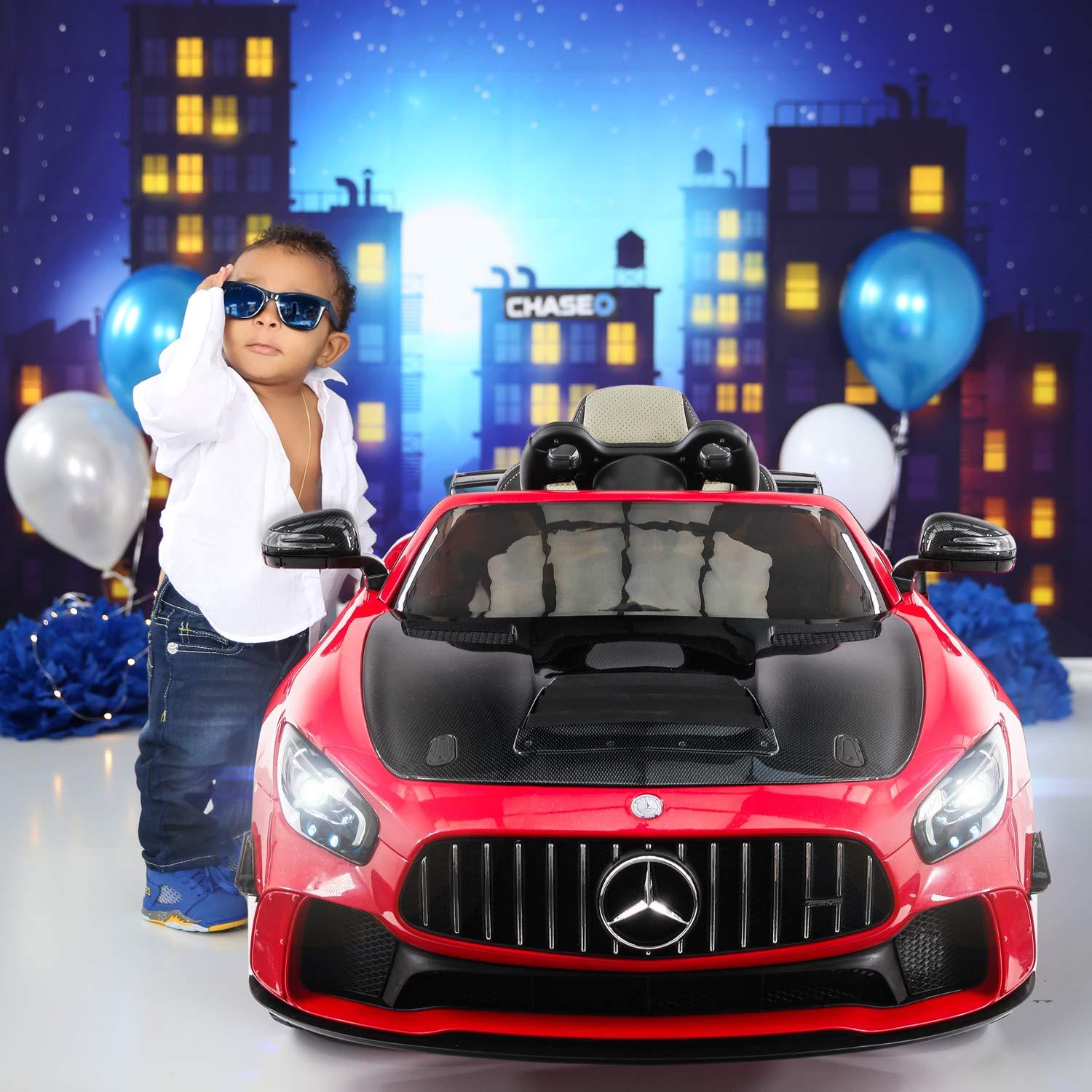2023 Mercedes GT AMG 12V Battery Powered Motorized Ride on Toy Car with  in LCD TV, LED Lights, Leather Seat