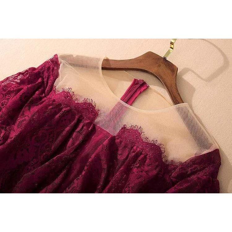 mesh ruffle dresses