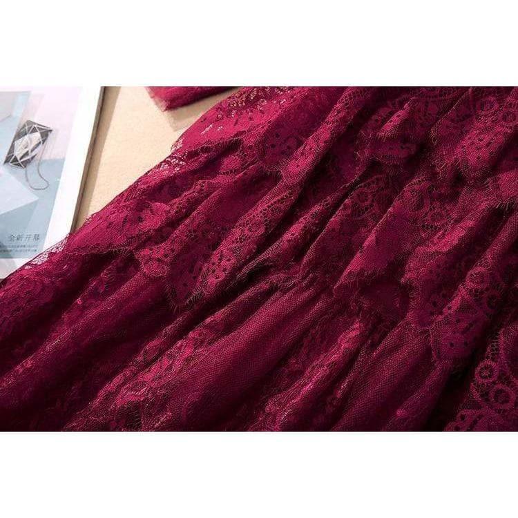 mesh ruffle dresses