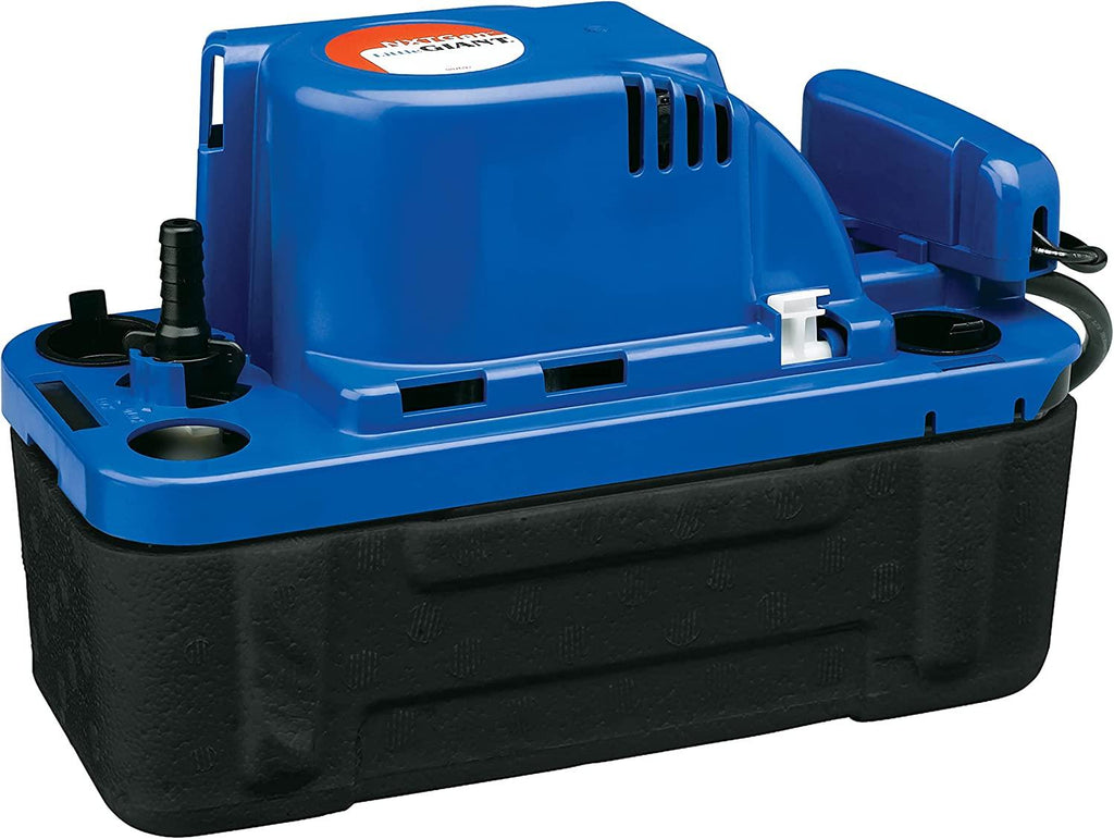 Little Giant VCMX-20ULS-C 115 Volt, 84 GPH, 1/30 HP, Automatic Condensate Removal Pump, 6-Ft. Power Cord, Safety Switch, Anti-Sweat Sleeve, Blue, 554542