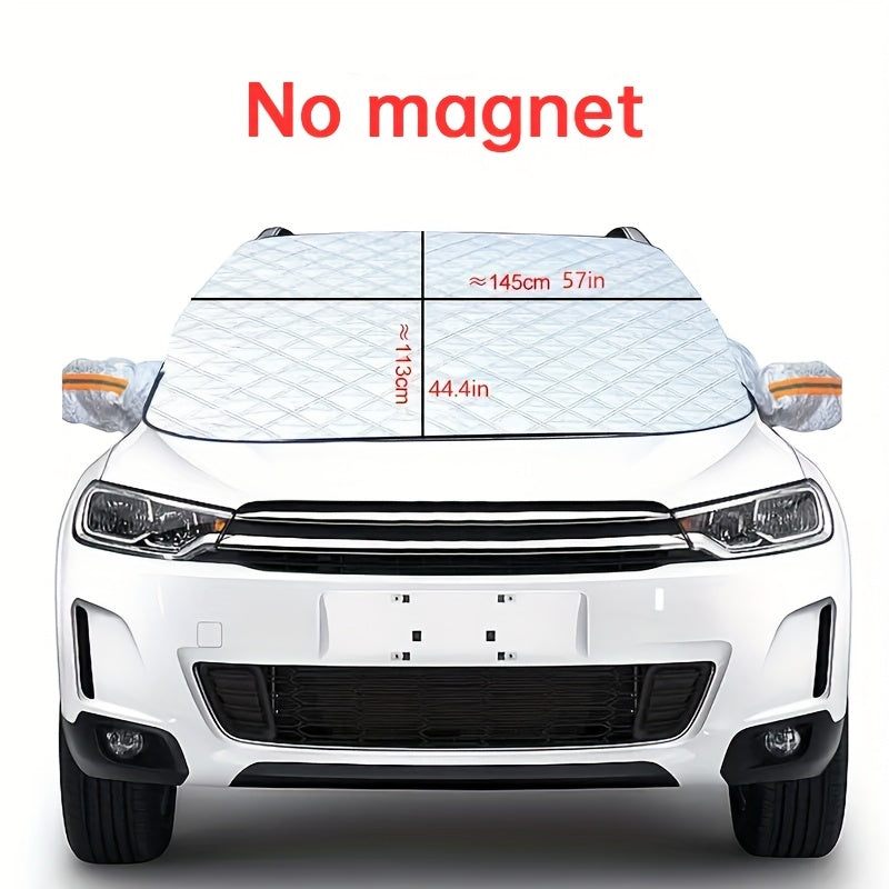 Car Snow Cover Sunshade,Thickened Car Snow Visor 9 Magnets Are Strongly Fixed, Protecting The Car's Front Windshield From Sunlight, UV And Snow, Etc.