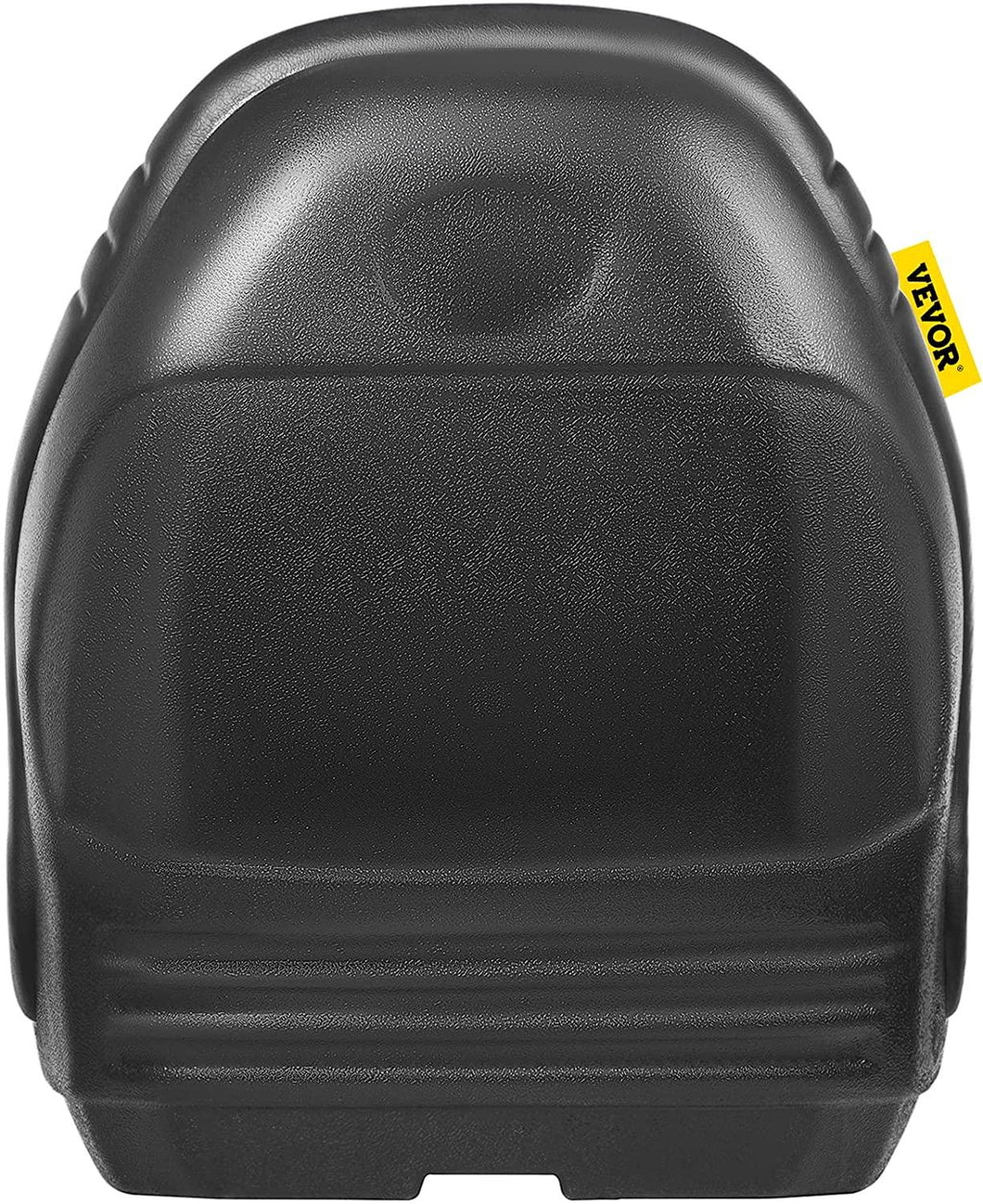 Universal Lawn Tractor Seat Replacement, Compact High Back Mower Seat, Black Vinyl Forklift Seat, Central Drain Hole Skid Steer Seat with Mounting Bolt Patterns of 8" x 11.5" & 11.25" x 11.5"