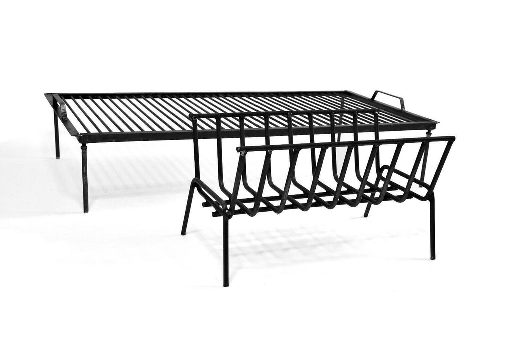 Argentine Iron Grill Set Asado Parrilla Argentina Grill + Brazier