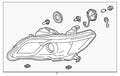 Genuine OE Acura Headlight Assembly, R 33100-TX4-A11