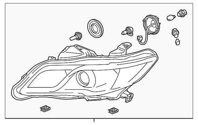 Genuine OE Acura Headlight Assembly, R 33100-TX4-A11