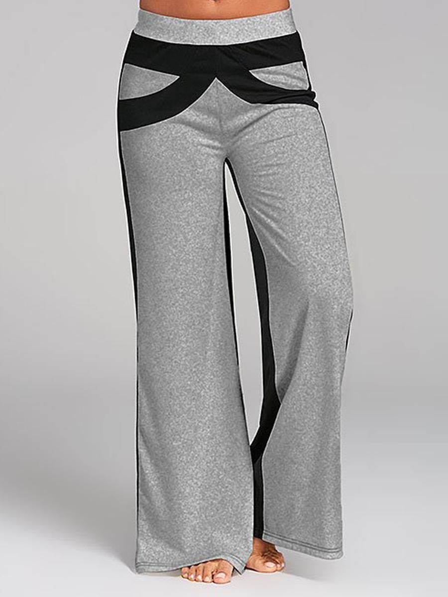 Casual Color Block Palazzo Pants