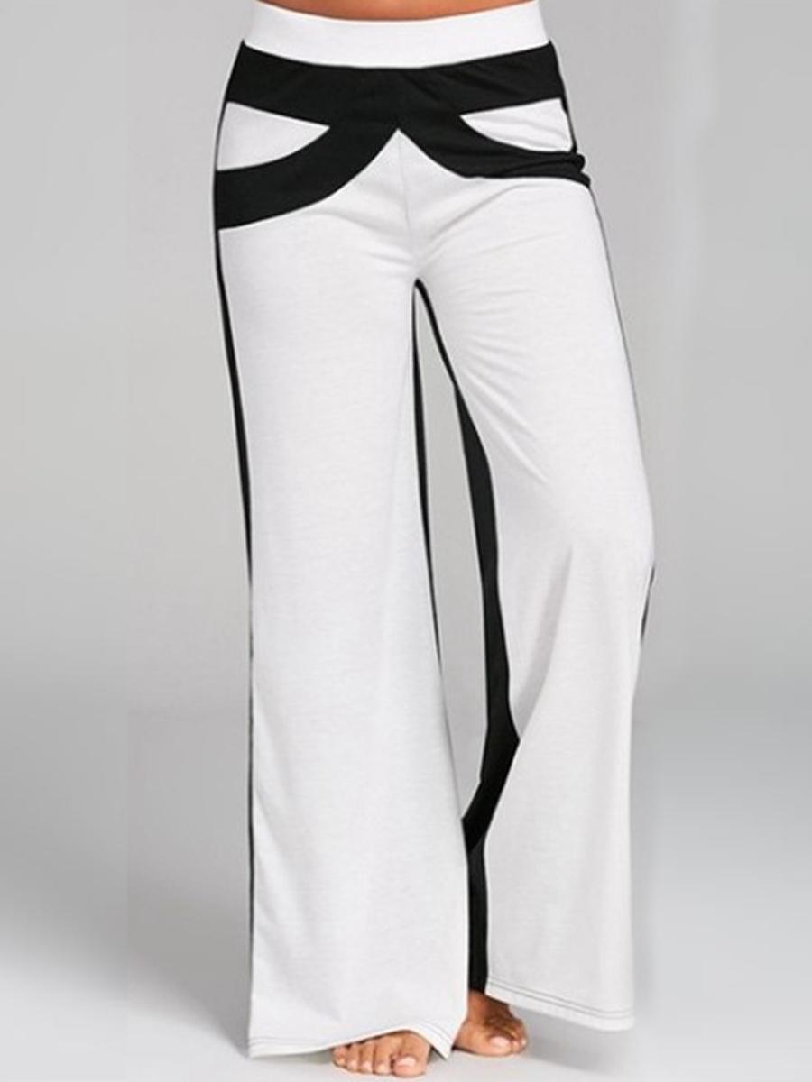 Casual Color Block Palazzo Pants
