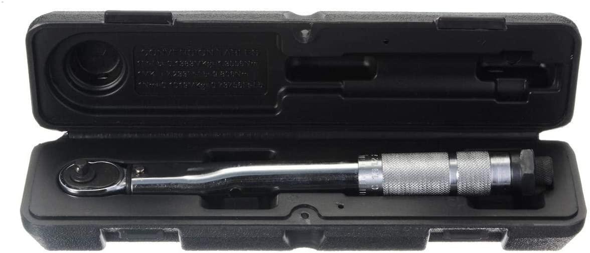 Sturdy DIY Tools, 1/4 5-25NM Torque Wrench Adjustable Torque Wrench Hand Spanner for Repairing Tool Safety