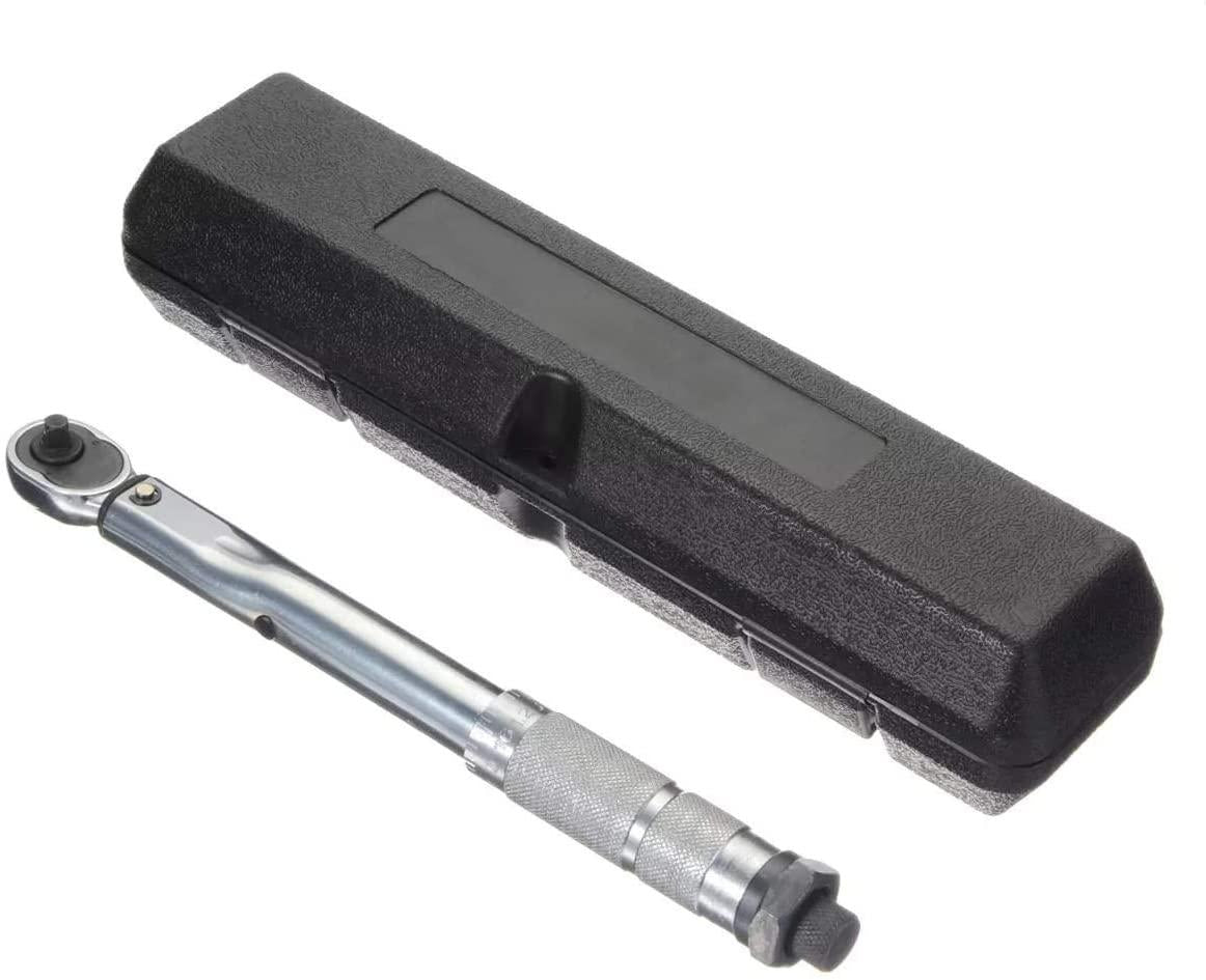 GJNVBDZSF Repair Kit DIY Tools, 1/4 5-25NM Torque Wrench Adjustable Torque Wrench Hand Spanner for Repairing Tool