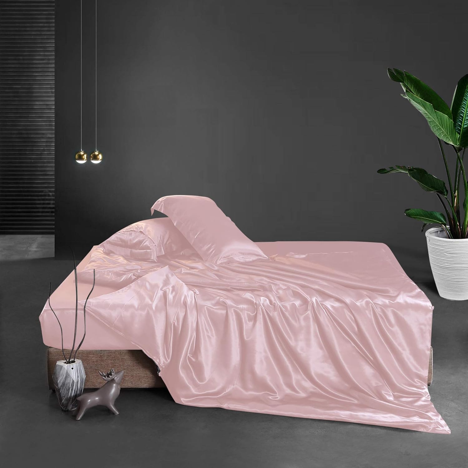 THXSILK Mulberry Silk Duvet Cover, 7A+ Top Grade Silk Comforter Cover, High End Collection Down Comforter Quilt Cover with Zipper Closure - Seamless, Ultra Soft, Durable, (Queen, Charming Pink)