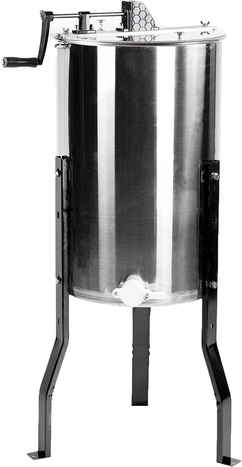 VIVO Honey Extractor 2 Frame  Steel SS Honeycomb Manual Crank Spinner BEE-V002