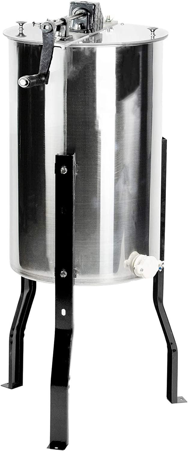 VIVO Honey Extractor 2 Frame  Steel SS Honeycomb Manual Crank Spinner BEE-V002
