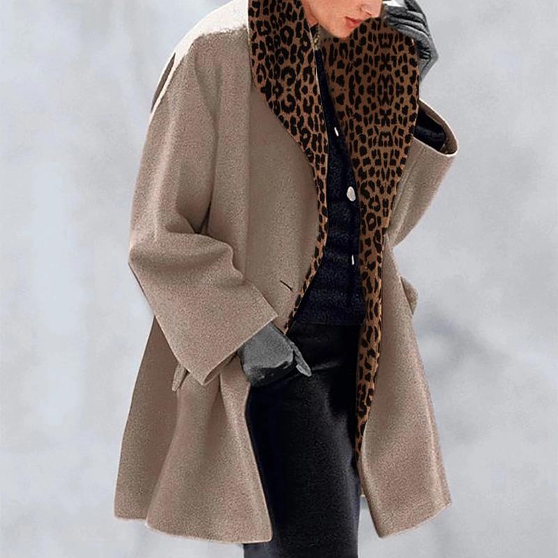 Warm Fashion Multi-Color Shawl Collar Coat