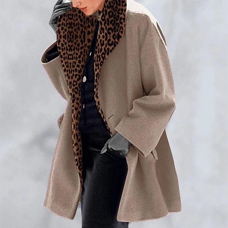 Warm Fashion Multi-Color Shawl Collar Coat