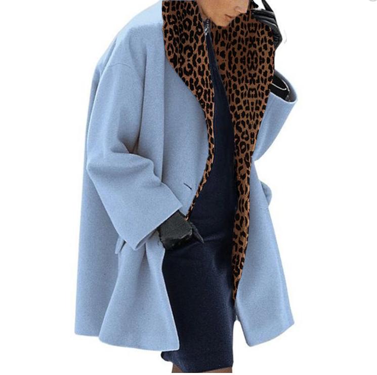 Warm Fashion Multi-Color Shawl Collar Coat