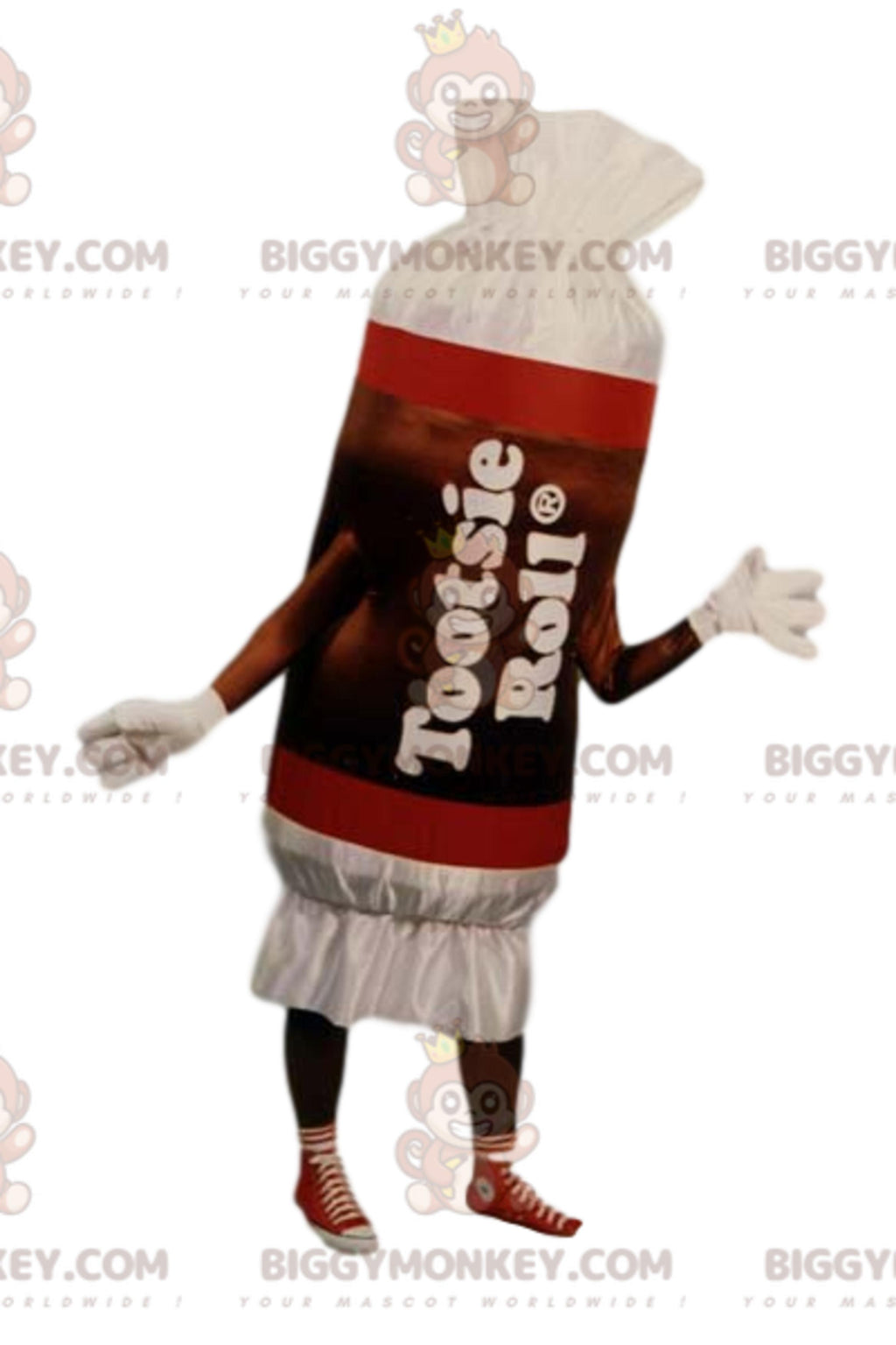 Red and White Candy BIGGYMONKEYMascot Costume. candy costume