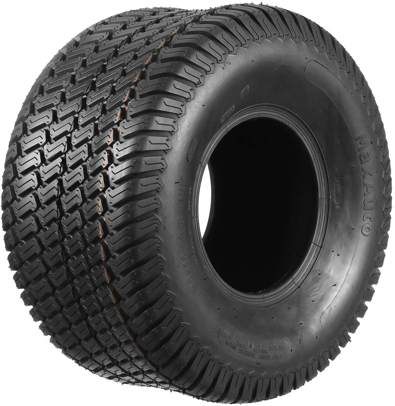 Set of 4 Lawn Mower Turf Tires 15x6-6 Front & 20x10-8 Rear,4PR,Tubeless