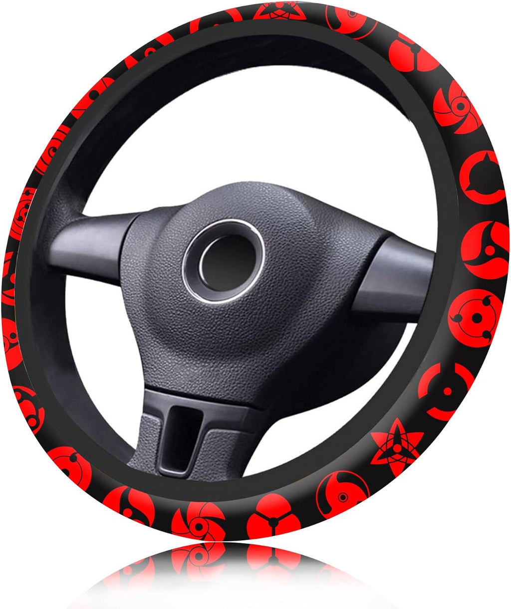 Anime Steering Wheel Cover Anime Car Accessories for Men Women, 15 Inch Anti-Slip Car Steering Wheel Covers Universal Fit