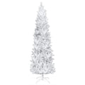 EasingRoom 7.5 FT White Artificial Christmas Tree Slim Skinny Tree with Pre-Lit Lights 1050 Tips White