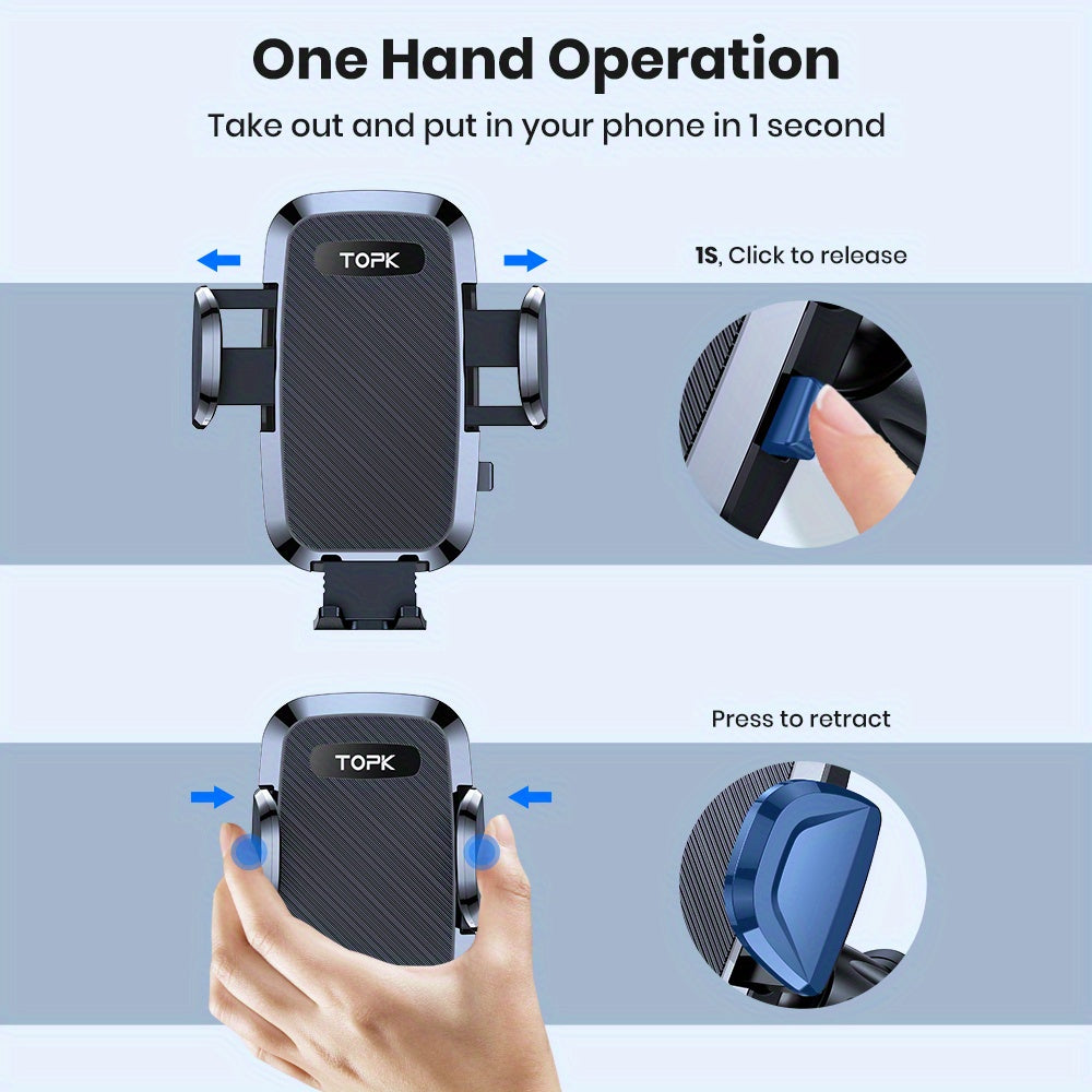 Car Phone Holder Mount , Upgraded HandsStand, Phone Holder For Car Dashboard, Compatible With  Samsung Android