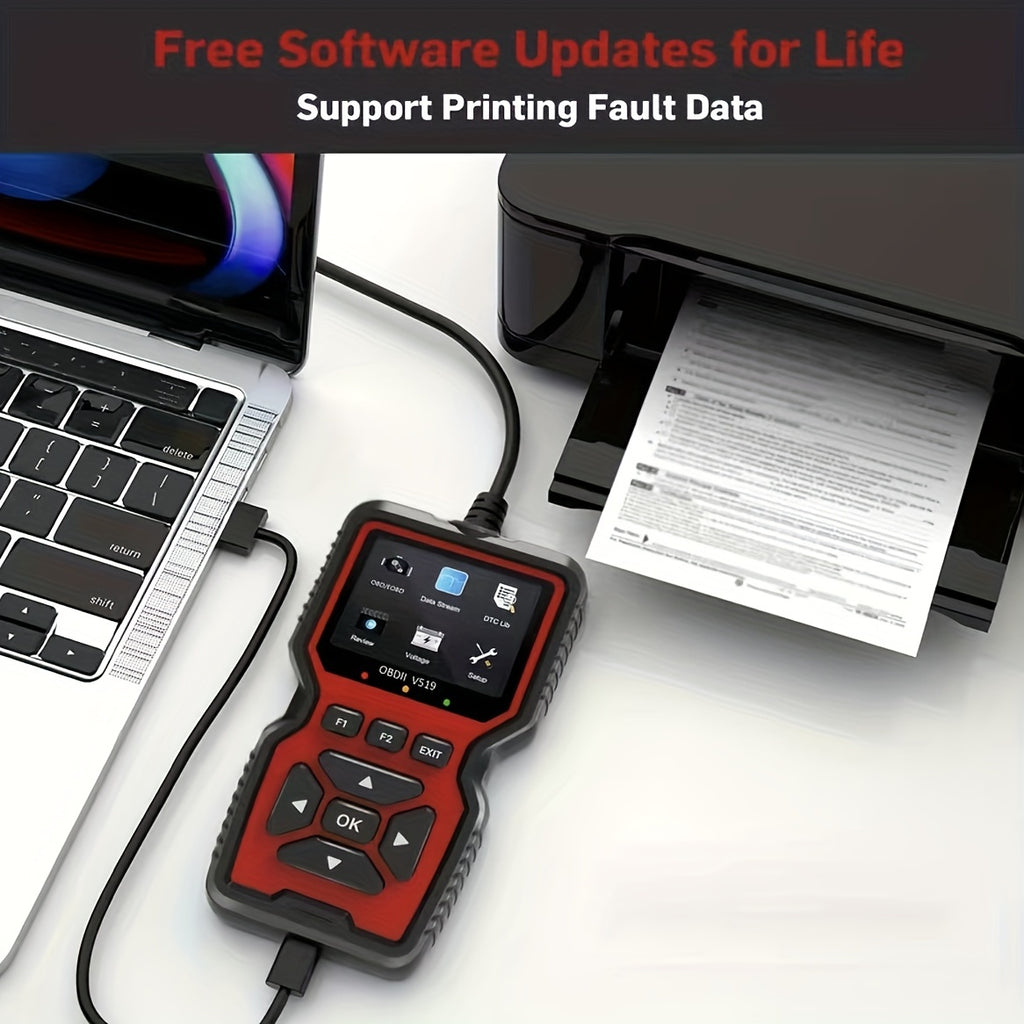 V519 Custom Universal Car OBD II Diagnostic Scanner Car Fault Detector Diagnostic Scanner