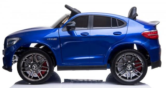 12V powered Mercedes AMG GLC63S Ride on electric car For Kids with Remote Control LED lights MP3 Leather Seat - Blue