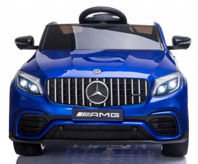 12V powered Mercedes AMG GLC63S Ride on electric car For Kids with Remote Control LED lights MP3 Leather Seat - Blue