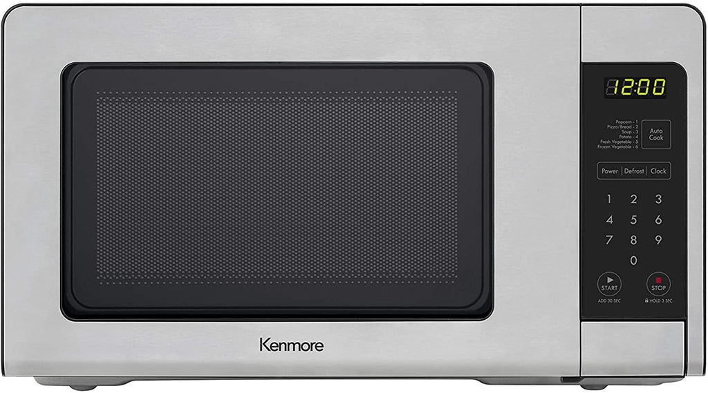 70723 0.7 cu. ft Compact 700 Watts 10 Power Settings, 6 Heating Presets, Removable Turntable, ADA Compliant Small Countertop Microwave,  Steel