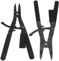 C.W.USJ Hand Tool Circlip Plier 16 Inch 2Pcs LarCirclip Snap Ring Pliers Set Retaining Ring Ratcheting with Xtra Tips