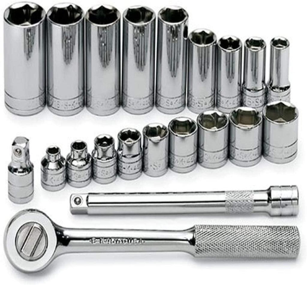 SK 4521 21 Piece 3/8-Inch Drive 6 Point Standard Socket Set