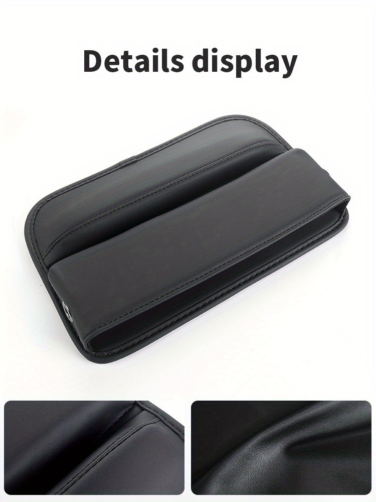 Upgrade Your Car with a PU Leather Seat Gap Manager - Keep Your Belongings Secure &amp; Organized!