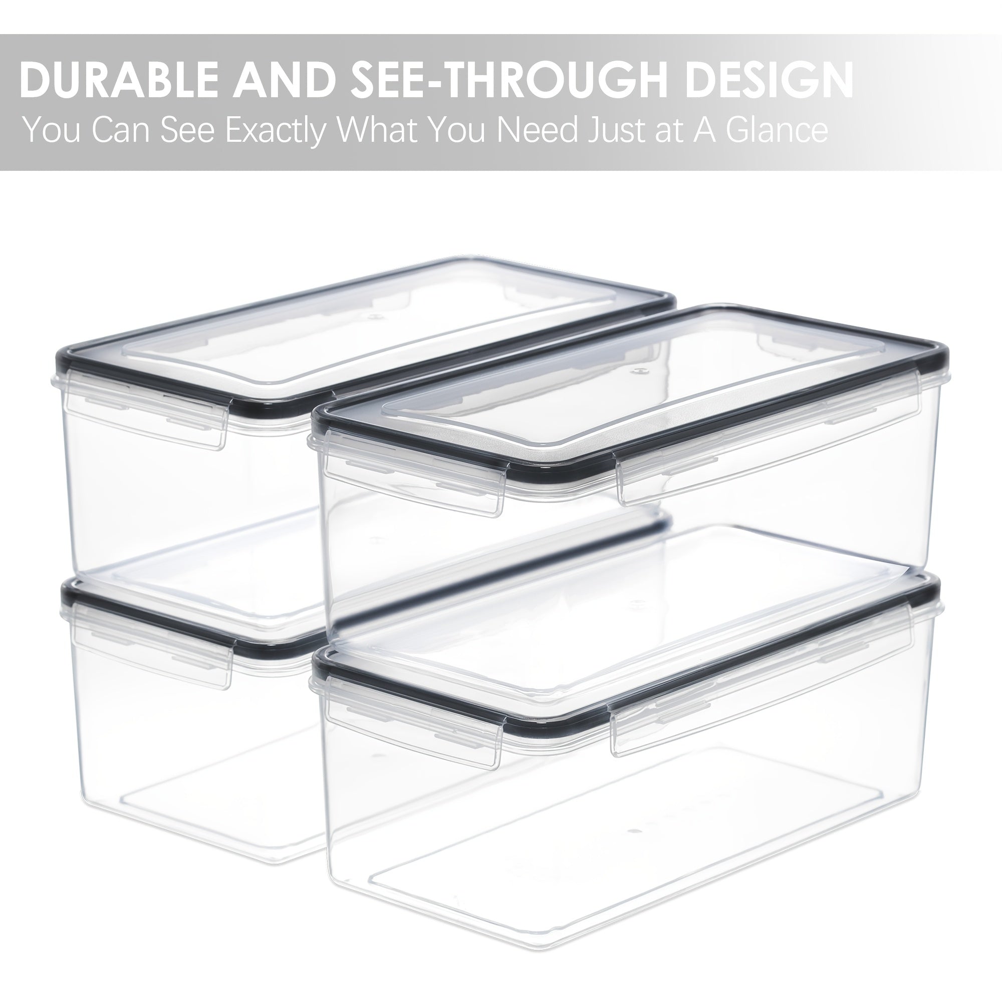 Organize Your Kitchen Pantry with These 3.2L Airtight Plastic StoraContainers - BPA &amp; Labeless!