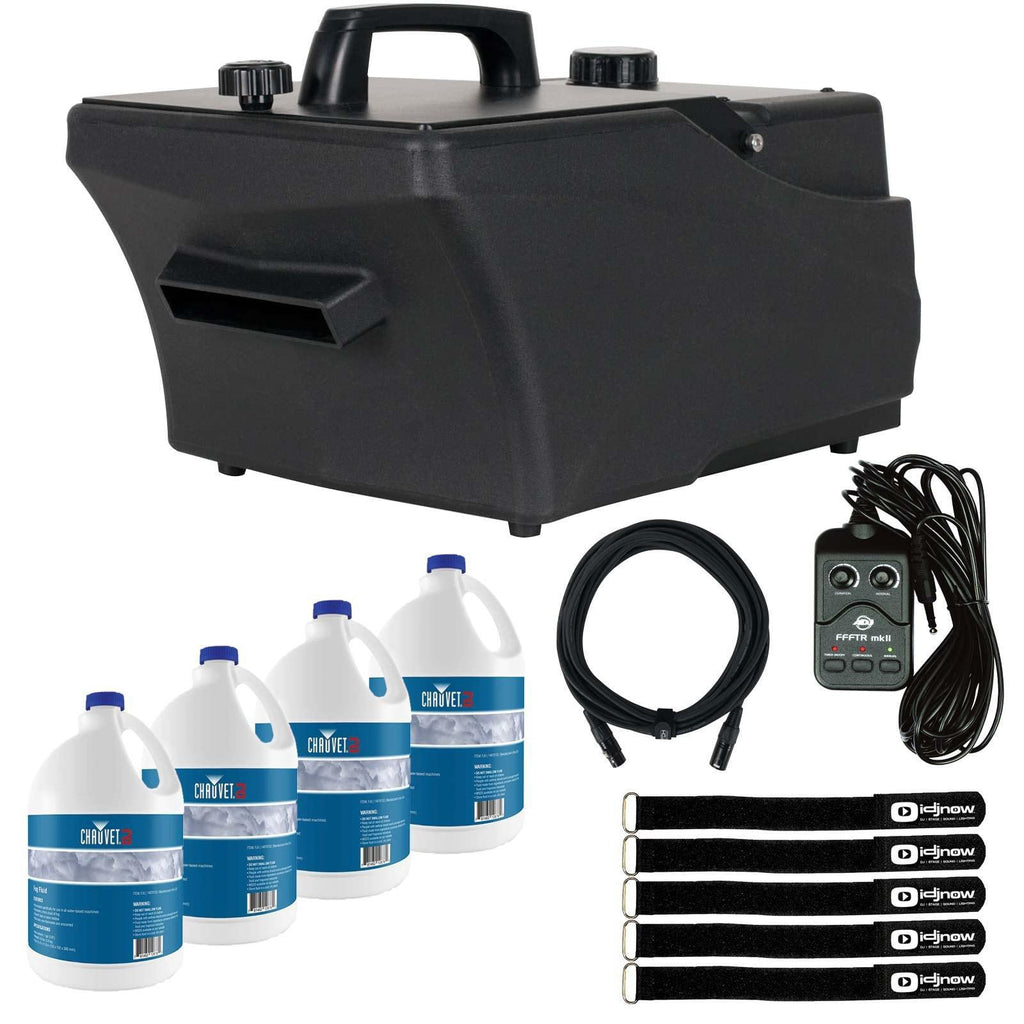 American DJ Entour Chill 800 Watt High-Output Continuous Low-Lying Fog Machine with 4 Gallons of Premium Fog Juice Package
